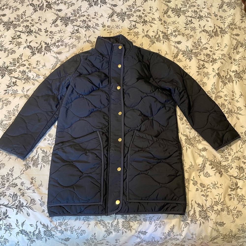 NWT JCrew Quilted cocoon puffer with PrimaLoft® Petite XS